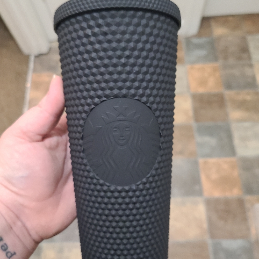 Black starbucks studded cup